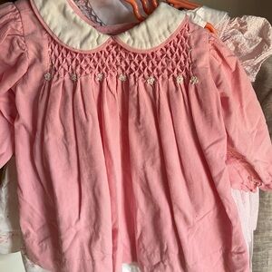 Charming Pink Smocked Girls Dress - 18M